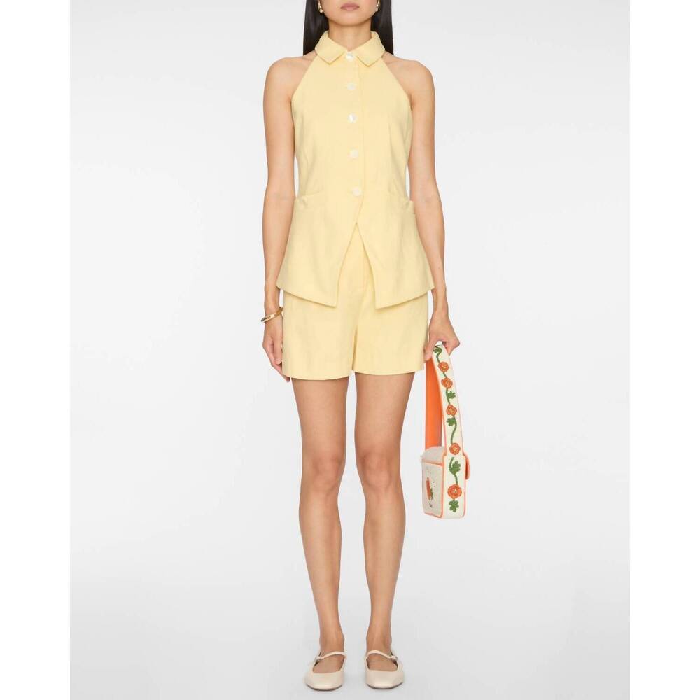 NEW VERONICA BEARD orlinda colared vest in chamomile